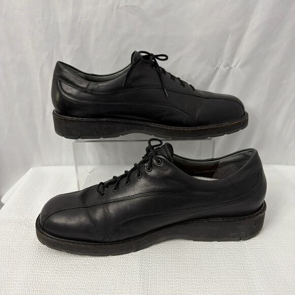 Mephisto Mens 11.5 Black Leather Goodyear Welt Air Relax Shoes - Picture 8 of 9